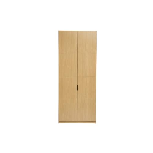 Schrank mit 2 Kleiderschränken, Eichenholz-Optik, 90 cm lang, Garence von Miliboo