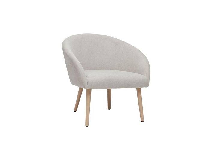 Sessel im beigen Samtdesign mit hellen Holzfüßen OLIVIA von Miliboo
