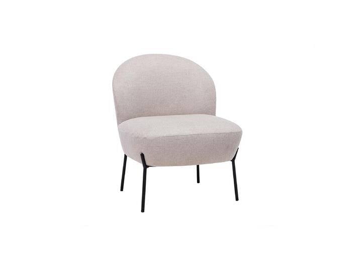 Sessel im beigen Samtdesign mit schwarzem Metall BELEY Sessel im beigen Samtdesign mit schwarzem Metall BELEY von Miliboo