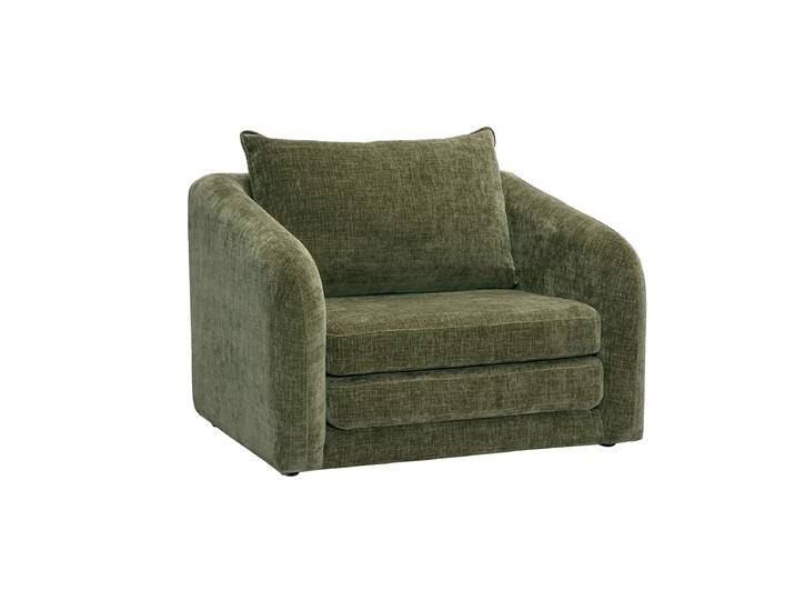 Sessel in Textil mit strukturiertem Samteffekt in Khaki-Grün MAHAUT Sessel in Textil mit strukturiertem Samteffekt in Khaki-Grün MAHAUT von Miliboo