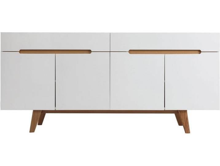 Sideboard Skandinavienstil Weiß glänzend und Esche 180 cm MELKA Sideboard Skandinavienstil Weiß glänzend und Esche 180 cm MELKA von Miliboo