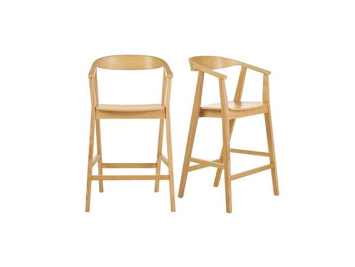 Skandinavische Barhocker aus hellem Holz (2er-Set) BAHIA von Miliboo