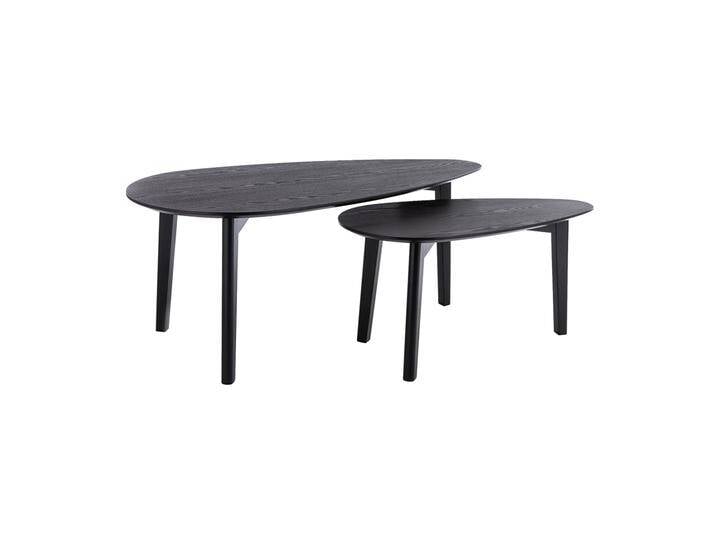 Skandinavische Couchtische aus schwarzer Esche (2er-Satz) ARTIK von Miliboo