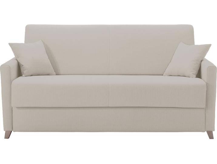 Skandinavische Schlafcouch beige mit Matratze 18 cm 3-Sitzer SKANDY von Miliboo