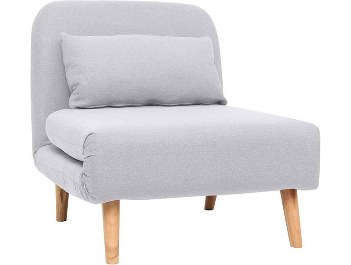 Skandinavischer Schlafsessel Stoff Hellgrau AMIKO Skandinavischer Schlafsessel Stoff Hellgrau AMIKO von Miliboo