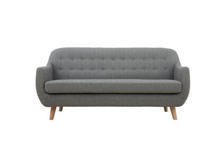Skandinavisches 3-Sitzer-Sofa mit hellgrauem abnehmbarem Bezug und Holz YNOK von Miliboo