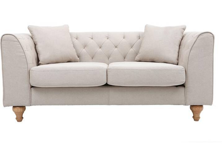 Sofa klassisch Stoff 2-Sitzer Naturfarben MONTAIGNE von Miliboo