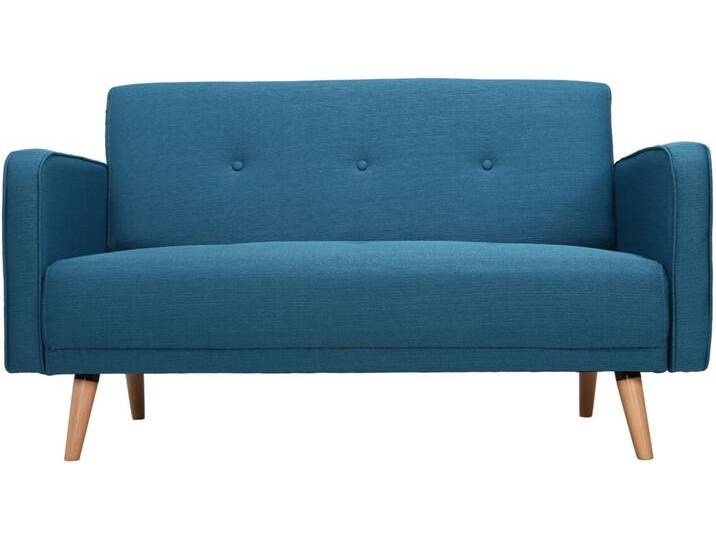 Sofa skandinavisch 2 Plätze Blau ULLA von Miliboo