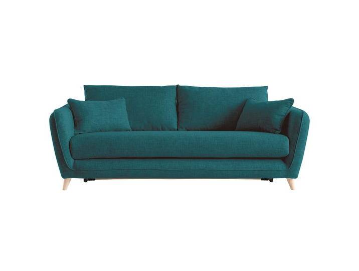 Sofa skandinavisch 3 Plätze pfauenblau CREEP von Miliboo
