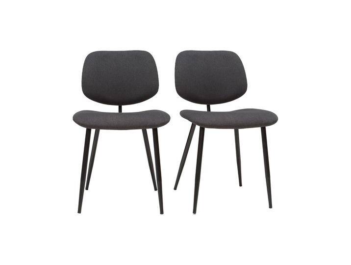 Stühle TOBIAS dunkles Holz und schwarzes Metall (2er-Set) von Miliboo