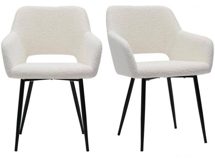 Stühle aus Stoff mit Woll-Effekt (2er-Set) LAURETTE von Miliboo