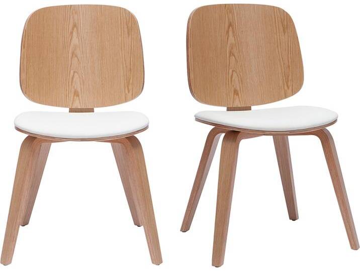 Stühle helles Holz und weiß (2er-Set) BECK von Miliboo
