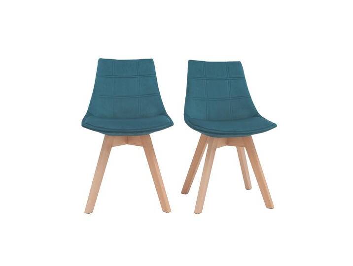 Stühle skandinavisch aus dunkelgrauem Stoff und Holz (2er-Set) MATILDE von Miliboo