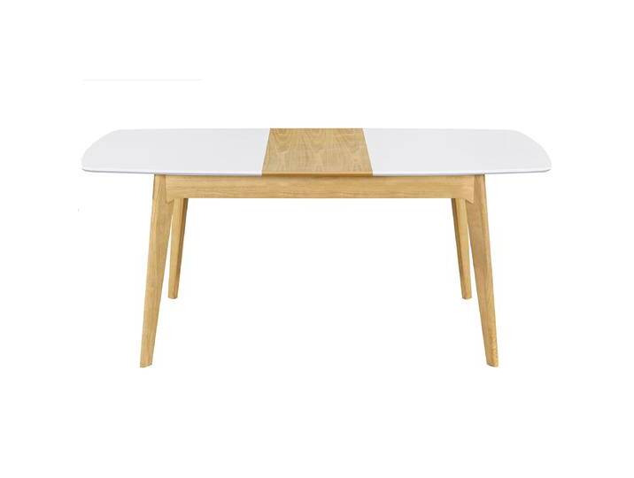 Tisch ausziehbar skandinavisch Weiß und Holz Länge 140-180 cm MEENA von Miliboo