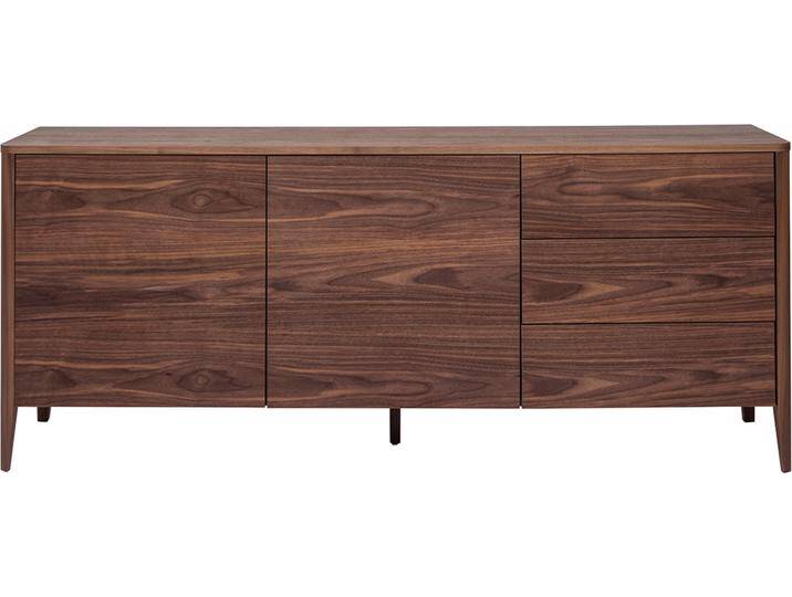 Vintage-Sideboard mit 2 Türen und 3 Schubladen Walnussfurnier B180 cm BENJA von Miliboo