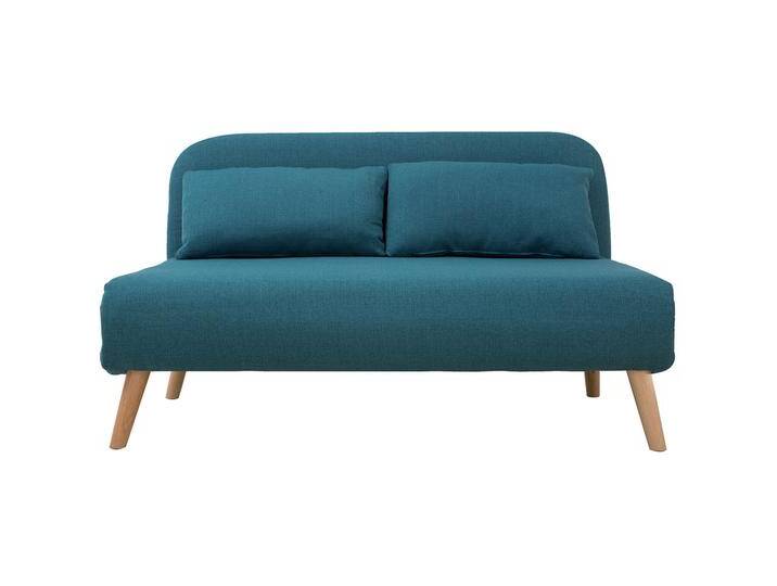 Wandelbare 2-Sitzer-Bank aus enteblauem Stoff AMIKO von Miliboo