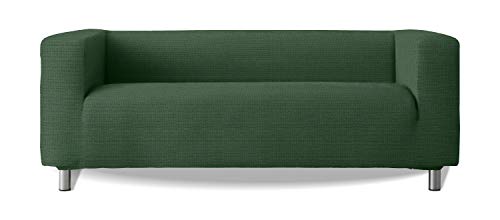 Sofabezug Modell Klippan Hohe Armlehnen Sofa Soft Stretch Stoff New York - Farbe 06 Grün von Milica