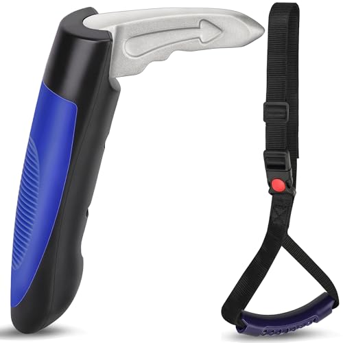 Milifox 2 Pcs Autoassistent Support Griff, Verstellbarer Sicherheitsgriff,Tragbarer Multifunktionsgriff für äLtere Menschen,Behinderte,TüRverriegelungsgriff Zum Ein- Und Aussteigen Aus Dem Auto,Blau von Milifox