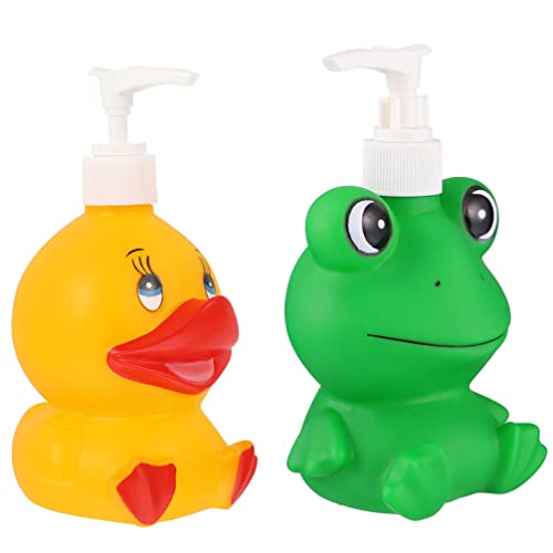 MILISTEN 2st Flasche Drücken Spender Für Badezimmerpumpenflasche. Manueller Spender. Enten-seifenflasche Cartoon-Shampoo-Spender Pressflasche Vinyl-Material Flüssig Kind Flasche Schieben von Milisten