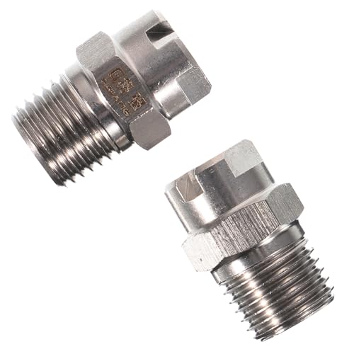 MILISTEN 2 Stück Teiliges Wasserzerstäuber Sprühdüse Fächerförmige Nebeldüse aus Edelstahl Gleichmäßige Verteilung Langlebig Geeignet für Gartenbewässerung Gewächshaus Kühlung und von Milisten