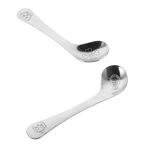 MILISTEN 2 Stück Teiliges aus Edelstahl Gebogene Löffel mit Rutschfestem Griff Cartoonmotivierte Esslernlöffel für Kleinkinder Fördert Selbstständiges Lernen Beim Füttern MILISTEN 2 Stück Teiliges aus Edelstahl Gebogene Löffel mit Rutschfestem Griff Cartoonmotivierte Esslernlöffel für Kleinkinder Fördert Selbstständiges Lernen Beim Füttern von Milisten