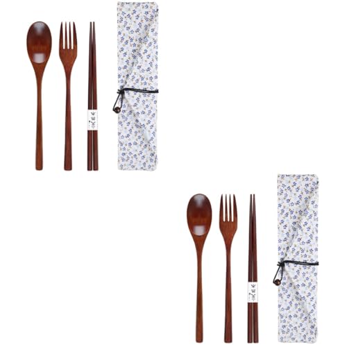 MILISTEN 2-teiliges Elegantes Japanisches Besteckset Und Löffel Aus Holz Wiederverwendbares Geschirr Kompakte Aufbewahrungstasche Für Reisegeschirr MILISTEN 2-teiliges Elegantes Japanisches Besteckset Und Löffel Aus Holz Wiederverwendbares Geschirr Kompakte Aufbewahrungstasche Für Reisegeschirr von Milisten