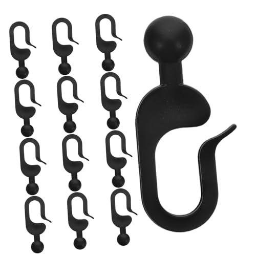 MILISTEN 50 Stück Schwarze Kunststoff Haken für Vorhangschienen Zelt und Moskitonetz Halterung Leichter Kompakter Vorhangbefestiger für Outdoor Camping Terrasse und Hotel von Milisten