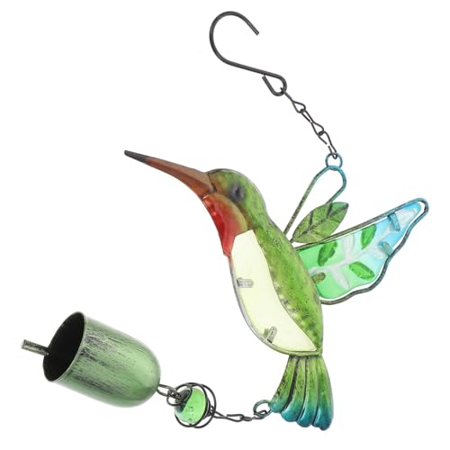 MILISTEN Buntes Glas Windspiel Hummingbird mit Eisenrahmen Wetterfestes Garten deko Handgefertigt für Innen Außen Klarer Klang Vielseitig Hängbar an Fenster Tür Balkon Garten MILISTEN Buntes Glas Windspiel Hummingbird mit Eisenrahmen Wetterfestes Garten deko Handgefertigt für Innen Außen Klarer Klang Vielseitig Hängbar an Fenster Tür Balkon Garten von Milisten