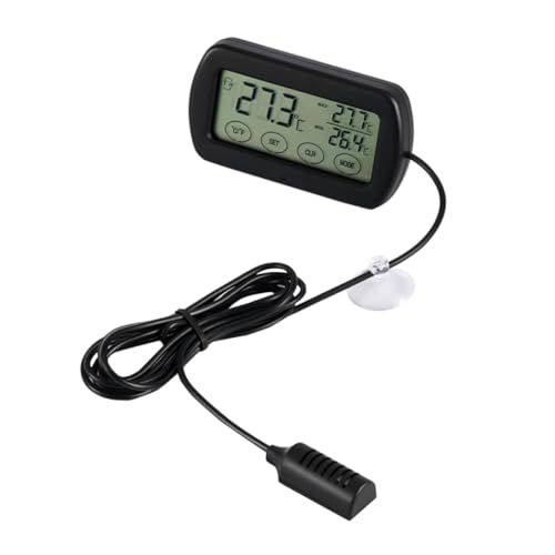 MILISTEN Digitales LCD Hygrometer mit Alarm Präzises Egg Hatching Thermometer und Hygrometer Monitor mit Sensor für Brutmaschine Haustierhaltung und Innenraum Umweltfreundliches Abs Großer von Milisten