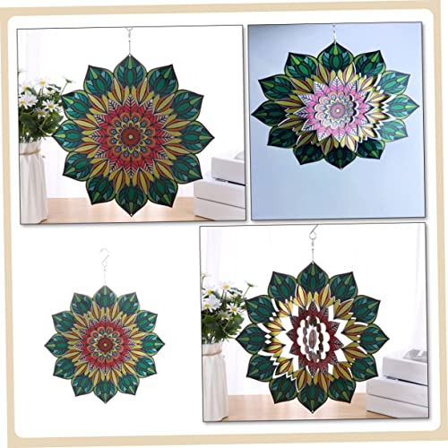 MILISTEN Edelstahl Windspiel Winddreher Gartendeko Außen Windmühle Hängend Bunte Kinetische Gartenfigur für Terrasse von Milisten