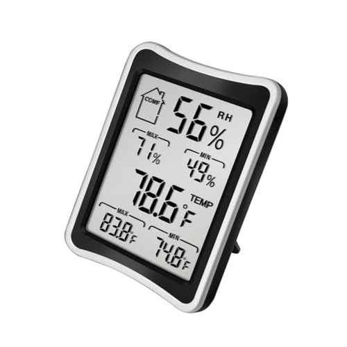MILISTEN Elektronisches Haushalts hygrometer mit Großem Display Digitales Thermometer für Innenräume Temperatur Feuchtigkeitsmesser Tragbar Batteriefrei Geeignet für Zuhause und Büro von Milisten