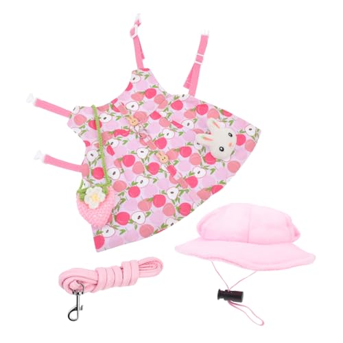 MILISTEN Kaninchen Geschirr mit Leine und Niedlichem Hut Atmungsaktive Leichte Haustierweste für Zwergkaninchen und Hasen Angenehmes Material Komfortabel und Langlebig Geeignet zum von Milisten