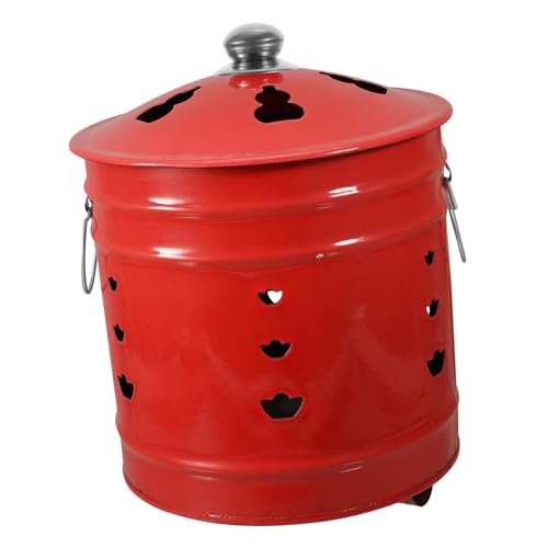 MILISTEN Roter Emaille Verbrennungseimer mit Belüftungslöchern Brenntonne für Papier Praktischer und Wasserdichter Feuerbehälter für Zuhause Dekoratives Opfergefäß Einfach zu Reinigen MILISTEN Roter Emaille Verbrennungseimer mit Belüftungslöchern Brenntonne für Papier Praktischer und Wasserdichter Feuerbehälter für Zuhause Dekoratives Opfergefäß Einfach zu Reinigen von Milisten