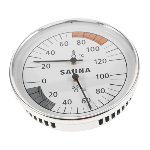 MILISTEN Sauna Hygrothermograph aus Edelstahl Langlebig Präzises Analoges Thermometer Hygrometer für Innenräume mit Wandaufhängung zur Messung von Temperatur und Luftfeuchtigkeit MILISTEN Sauna Hygrothermograph aus Edelstahl Langlebig Präzises Analoges Thermometer Hygrometer für Innenräume mit Wandaufhängung zur Messung von Temperatur und Luftfeuchtigkeit von Milisten