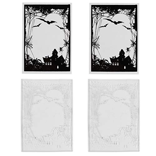 MILISTEN Transparente Halloween-Stempel, Fledermaus, Spinnennetz, Hintergrund für Kartenherstellung, Scrapbooking, Dekoration, 2 Stück von Milisten