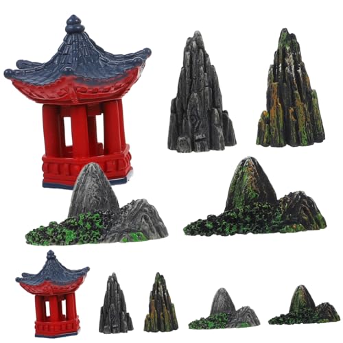 Milisten Miniatur Garten Pavillon Figurine 15 Stück Für Bonsai Dekoration Harz Bergornament Für Innen Und Außendekoration Milisten Miniatur Garten Pavillon Figurine 15 Stück Für Bonsai Dekoration Harz Bergornament Für Innen Und Außendekoration von Milisten