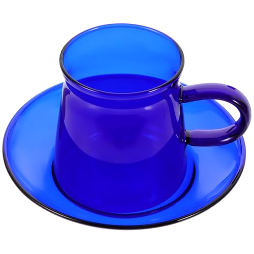 Milisten 1 Satz Kaffeetasse Glasbecher bürotasse Espresso Teetassen und Untertassen klarer Kaffeebecher schnapsgläser Teetasse und Untertasse Getränkebecher Mit Deckel von Milisten