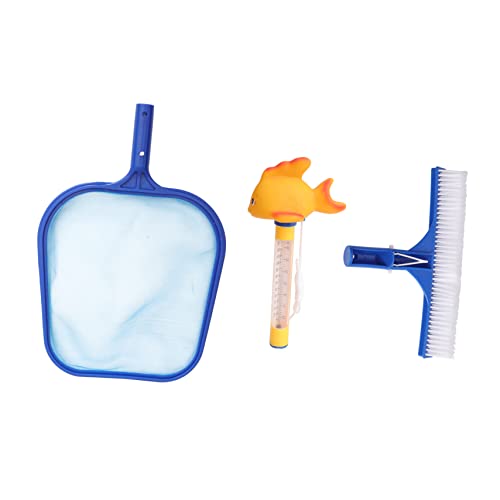 Milisten 1 Satz Telescopischer Pool Kescher mit Bürste und Thermometer Aluminiumstange für Effektive von Teichen und Springbrunnen Feines Netz zum Filtern von Schmutz Milisten 1 Satz Telescopischer Pool Kescher mit Bürste und Thermometer Aluminiumstange für Effektive von Teichen und Springbrunnen Feines Netz zum Filtern von Schmutz von Milisten