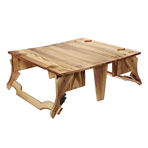 Milisten 1stück Klapptisch Für Außenbereich Praktischer Faltbarer Tisch Für Und Gartenpartys Design Dunkler Holzfarbe Für Camping Und Ausflüge von Milisten