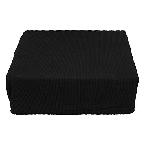 Milisten 1 x Stretch-Klavierhocker-Bezug, einfacher Stil, Klaviersitzbezug, elastischer Staubschutz für Bank, schwarz von Milisten