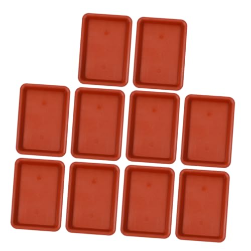 Milisten 10 Stück Blumentopf Tablett Untertasse Containerhaus Entwässerung Von Blumentöpfen Pflanzenbehälter Bonsai Pot Tably Gartenschale Topfpflanze Tablett Pflanzentöpfe Im Freien Rot Pp von Milisten