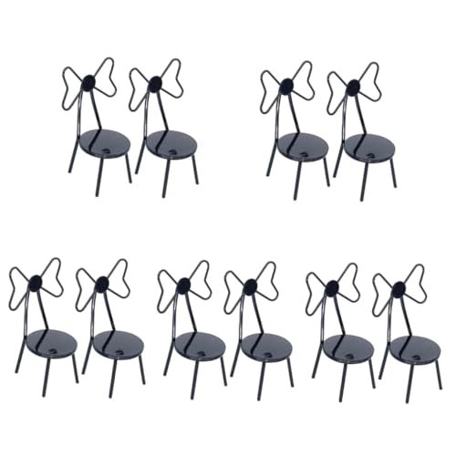 Milisten 10 Stück Puppenhausmöbel Mini Hausmöbel Bezaubernde Puppenmöbel Miniatur Stuhl Möbel Miniatur Stühle Zum Basteln Puppenhaus Zubehör Stuhl Modell Ornament Mini Stuhl von Milisten