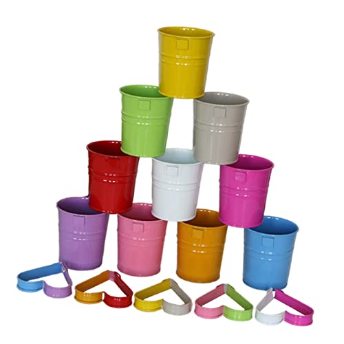 Milisten 10 Stück Teiliges Candy Color Eisen Blumenhängekübel Kleine Dekorative Blumentöpfe Robustem Eisen Abnehmbarer Haken als Übertopf für Balkon und Garten Milisten 10 Stück Teiliges Candy Color Eisen Blumenhängekübel Kleine Dekorative Blumentöpfe Robustem Eisen Abnehmbarer Haken als Übertopf für Balkon und Garten von Milisten