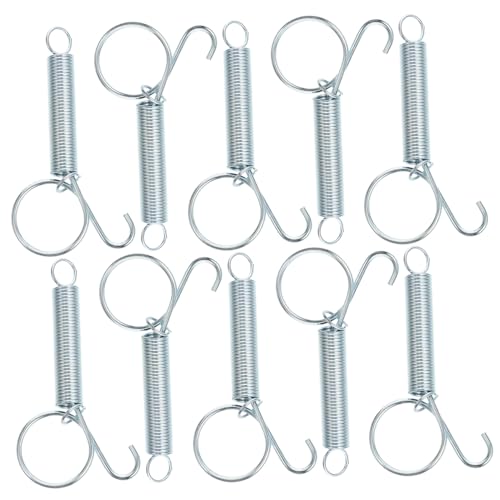 Milisten 10 Stück Teiliges Edelstahl Tür federhaken Langlebig und Rostfrei für Kaninchen Hühner Tauben Vogelkäfige Einfache Anbringung zur Sicheren Käfigtürbefestigung und von Milisten