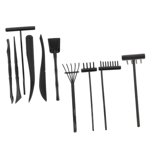 Milisten 10 Stück Teiliges Zen Garten Werkzeug Japanische Sandrake aus Robustem Material Mini Gartenwerkzeuge für Kreative Sandmalerei und Meditationsdekoration Wiederverwendbar Vielseitig von Milisten