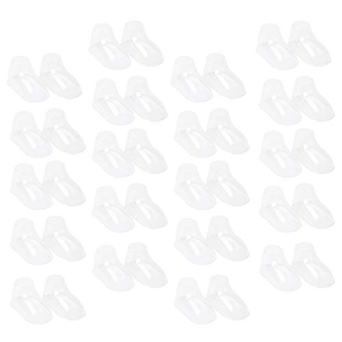 Milisten 100st Kunststoff Fußform Schuhspanner Personalisiertes Geschenk Transparenter Schuhhalter Ausstellungsstände Für Babyschuhe Puppe Vitrine Aus Kunststoff Kind Socke PVC Halterung von Milisten