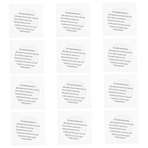Milisten 12 Stück TPU Reparaturpatches Selbstklebende Transparente und wasserdichte Aufkleber für Zelte Luftmatratzen Schwimmringe für Outdoor Reparaturen von Milisten