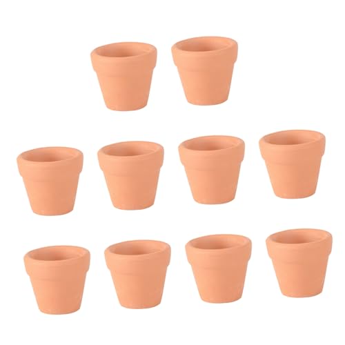 Milisten 12St kleine Töpfe Mini Terrakotta-Blumentöpfe essbarer Ton zum Essen Terrakotta-Topf Durchlässiger Blumentopf Mehrzweck Blumentopf Terrakotta-Erdbeer-Pflanzgefäß Kinderzimmertopf von Milisten