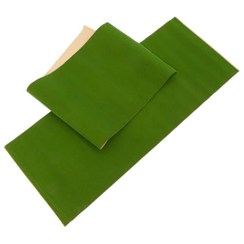 Milisten 2 Stück DIY Flocking Lawn Turf Paper Künstliches Gras für Modellbau Eisenbahn Sandtisch Lebensechte Landschaftsdekoration Gelbgrün von Milisten