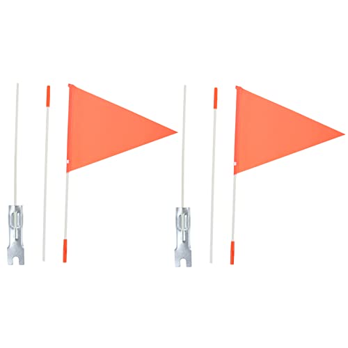 Milisten 2Stücke Tragbare Fahrradflagge für Kinderfahrräder Professionelle Sicherheitsflagge Verschleißfest Reflektierend mit Fahnenmast Fahrradzubehör für und LKW von Milisten